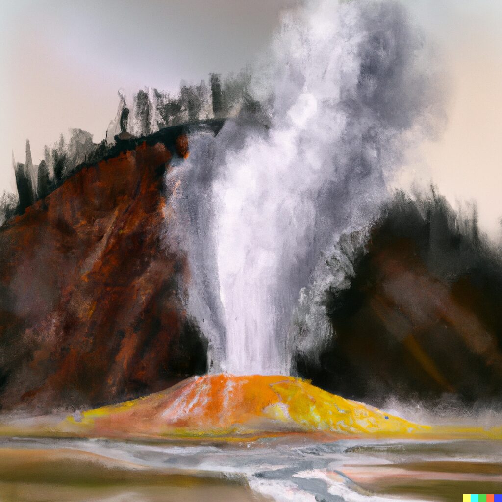 Overview of Steamboat Geyser in - 45454545 